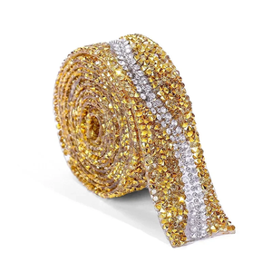 1Yard 20Mm Sửa Chữa Nóng Rhinestone Cắt Tỉa Cuộn Long Lanh Thủy Tinh Pha Lê Kim Cương Sửa Chữa Nóng May <span class=keywords><strong>Trim</strong></span> Cho Tự Làm May Mặc - Product Image 3