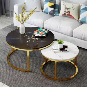 आधुनिक नॉर्डिक दौर लक्जरी बहुक्रिया फर्नीचर सोने धातु स्टेनलेस स्टील सफेद संगमरमर <span class=keywords><strong>hom</strong></span> के लिए विस्तार योग्य छोटे कॉफी टेबल - Product Image 2