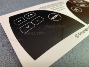 Nouveaux autocollants de réparation pour boutons de volant de voiture noir mat, pour réparer les boutons cassés sur Lexus ES350 2007-2012, pour corriger les boutons disgracieux - Product Image 3