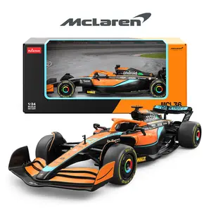 1:24 2023 MCL 36 F1 coche de carreras (con casco)(#4) modelo de coche de aleación de simulación