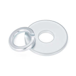 J&Gong Flat And Spring Washer Set 4.8 Grade <b>Galvanized</b> Metal Washers For <b>Screw</b> Fastening - Product Image 1