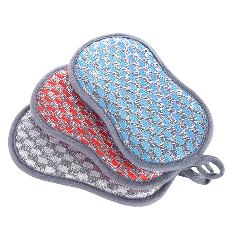 Éponge durable, sac personnalisé de 20 pièces, vaisselle de cuisine, pot brosse en acier inoxydable, nettoyage de fils à bille, vente en gros, pièces