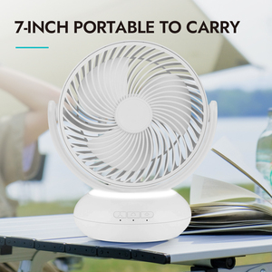 Portable 3 vitesses Oscillation 5V Vitesse du vent Mini ventilateur <span class=keywords><strong>de</strong></span> <span class=keywords><strong>table</strong></span> portable rechargeable avec veilleuse pour hôtels - Product Image 4