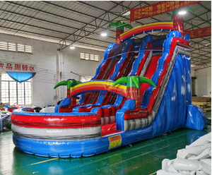 Đôi Ngõ Inflatable Slides Inflatable Nhảy Trượt Với Hồ Bơi - Product Image 2
