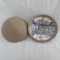 Venta al por mayor de Kippahs de Lino Natural Ecológico, Pedido a Granel, Kippot Judíos Transpirables de 4 Paneles, Yarmulke, Kippa, Judaica, Sinagoga