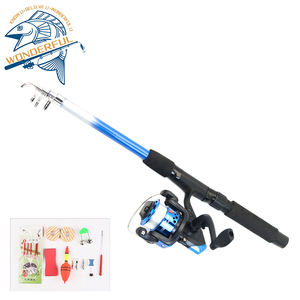 Лучшая портативная легкая телескопическая рыболовная удочка из мягкого стекловолокна для путешествий с катушкой спиннинга, 12 шт., 1,8 м - Product Image 2