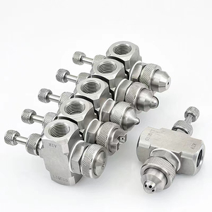 Hai-Chất lỏng SS có thể điều chỉnh nhỏ Siphon Vòng không khí atomizing vòi phun máy bay phản lực atomizing tạo độ ẩm vòi phun - Product Image 1