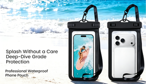 ซองกันน้ำสำหรับโทรศัพท์มือถือ IPX8 แบบใส PVC ลอยน้ำได้ พร้อมสายคล้องคอปรับได้ สำหรับดำน้ำชายหาด โปรโมชั่นโรงงาน - Product Image 2