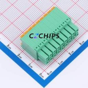 MX15EDGKNH-3.5-2*09P-GN01-Cu-A Plug-in Terminal Block P=3.5mm Connector Plug 2x9P 3.5mm Green - Product Image 2