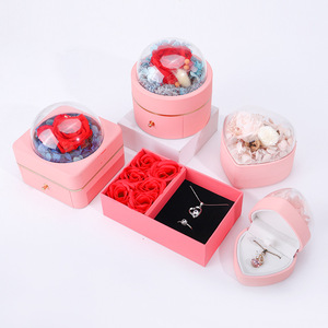 Guorui Cổ Sang Trọng Tăng Hoa Trang Sức Hộp Quà Tặng Đồ Trang Sức Biểu Tượng Tùy Chỉnh Vàng Tăng Từ Đồ Trang Sức Màu Đỏ Tăng Đồ Trang Sức Hộp Quà Tặng - Product Image 5