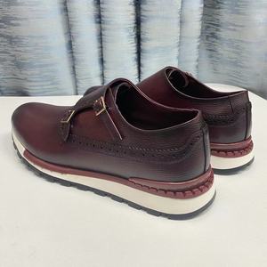 Zapatillas de Hombre, Estilo Brogue, Zapatos para Hombre Maduro, Cuero Vacuno Cepillado, Estilo Monk, Modernos, con Suela Tipo Cupsole, Aspecto Casual pero Sofisticado - Product Image 6