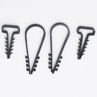 Serre-câbles en nylon à barbelures en forme de U et de T, clips en plastique pour câbles, boucles de fixation épaissies pour câbles de chauffage au sol, en stock