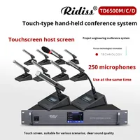 Sistem Video Konferensi Digital TTD6500M Berkabel, Mikrofon Desktop Gooseneck Kapasitif Batang Pendek Peredam Kebisingan
