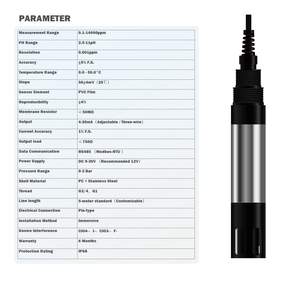 เซ็นเซอร์ไนเตรตแบบดิจิตอล MTW-ISNO3T1 รับประกัน 1 ปี IP68 ช่วงการวัด 0.1-14000ppm ช่วงค่า pH 2.5-11pH ช่วงค่า 5%F.S. - Product Image 4