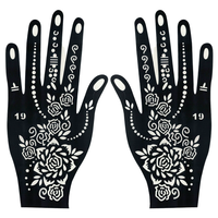 Vente en gros usine : Nouveaux pochoirs de tatouage au henné de haute qualité pour artisans, fournitures de détail pour l'art corporel temporaire