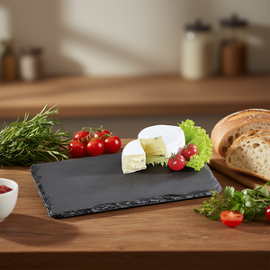 Bandeja Rectangular de Pizarra de 30x15 cm para Quesos y Aperitivos - Product Image 3