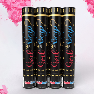 100% di vendita calda biodegradabile cannoncino con coriandoli in polvere rivelatore di genere fumo Party Popper carta coriandoli tiratore - Product Image 3