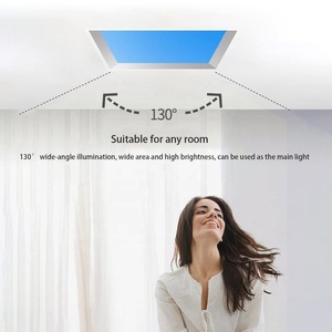 Panel de techo Delgado incrustado cuadrado cielo azul Led oficina comercial 40W regulable techo montado en superficie Panel de luz Led - Product Image 6