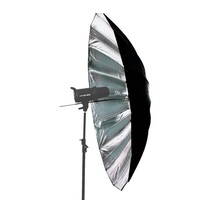 Parapluie Réflecteur Photo Jingyong 16 Côtes 70.8" 180cm Noir Argent Softbox Réflective avec Couverture Diffuseur Blanc