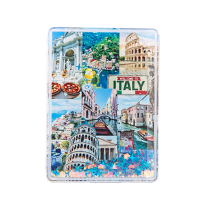 Aimant de réfrigérateur rectangulaire en acrylique transparent pour souvenirs de voyage avec aimant intégral pour fixer des notes, vente en gros personnalisée - Product Image 2