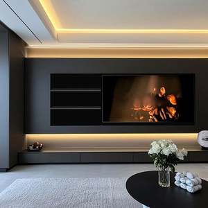 Customized Modern Villa Home Furniture <b>Dark</b> Color Scheme Wooden Pieces for Living <b>Room</b> Bathroom Kitchen Apartment - Product Image 6