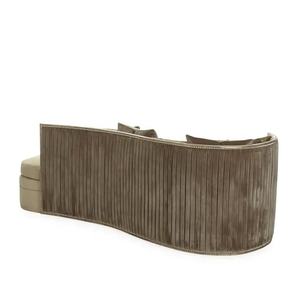 Divano componibile trapuntato trapuntato con struttura in legno massello vintage francese di alta qualità - Product Image 6