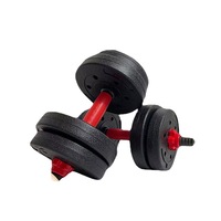 Ensemble d'haltères et de barres de musculation en gros, ensemble d'haltères réglables de 15 kg