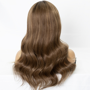 Perruque en cheveux naturels Stock Money Piece, brun caramel balayage avec mèches qui encadrent le visage, dentelle HD 5x5, nœuds simples invisibles - Product Image 6