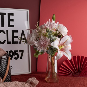 Nuovo <span class=keywords><strong>Bouquet</strong></span> da sposa di nuovo Design di 37cm di loto ortensia di loto di ninfea - Product Image 3