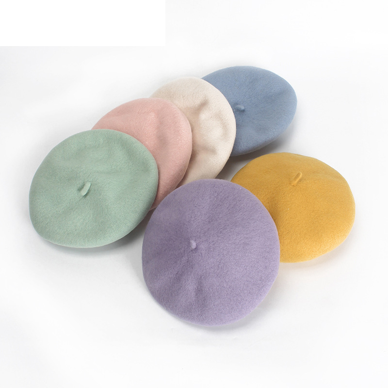 Оптовая продажа, высокое качество, 100% шерсть, модные французские береты на заказ для дам, бесплатные образцы