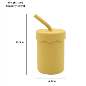 Tasse d'apprentissage en silicone 360° pour bébé, avec couvercle et paille, idéale pour l'eau et les voyages – Nouveauté irrésistible - Product Image 3