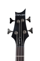 Clevan OEM Custom Short Scale Electric Bass Guitar 648mm Matte Black Okoume Body 24 Frets for Music Brands Factory