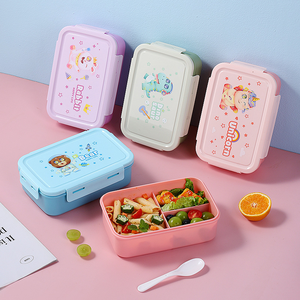 Cartoon 304 Stainless Steel Compartmentalized <b>Lunch</b> <b>Box</b> - Children's Portable Light Food Salad Fruit Meal <b>Box</b> <b>Lunch</b> <b>Box</b> - Product Image 3