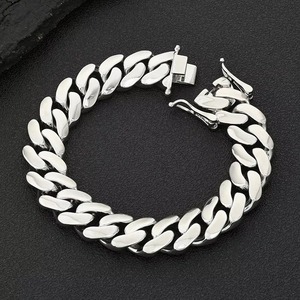 Statement Urban Streetwear GRA Moissanite Cuban Bracelets S925 Silver Iced Out Micro Pave Curb Interlocking Wrist Ice <b>Men</b> - Product Image 6