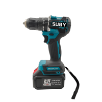 Outils de bricolage électriques au lithium 21V Perceuse à percussion sans fil avec mandrin sans clé à vitesse variable OEM Personnalisable-Ensemble d'outils de forage à main