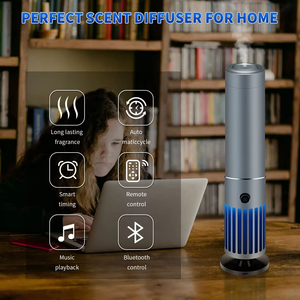 Nieuwe Aanwinsten 150ML Metalen Elektrische 2-in-1 Essentiële Olie Aroma Diffuser App-gestuurd Hotelgebruik Waterloos Muzieksysteem LED Licht - Product Image 5