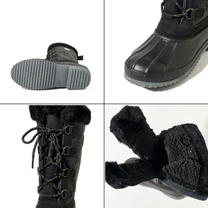 Bottes de neige montantes personnalisées pour femmes, chaudes, imperméables, à lacets, en cuir de canard, tailles 26-42, vente en gros - Product Image 5