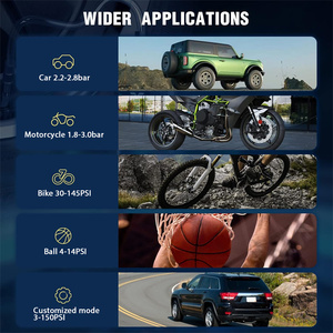 Máy bơm lốp xe điện tử không dây di động, máy nén khí điện cho lốp xe hơi, bơm xe đạp bơm hơi - Product Image 6
