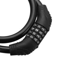 Cadenas de sécurité multifonctionnel pour vélo Cadenas pour vélo à combinaison réinitialisable à 4 chiffres Cadenas pour vélo