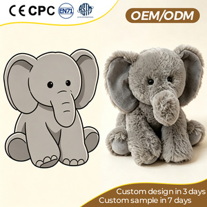 <span class=keywords><strong>Peluche</strong></span> personnalisée en forme d'éléphant lestée à la lavande pour soulager l'anxiété, jouets sensoriels lestés OEM ODM - Product Image 1