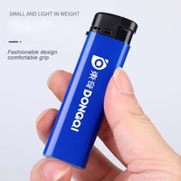 Briquet électronique jetable moderne avec corps en plastique, cinq options de couleur, logo OEM, alimentation au butane pour cigarettes