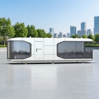 Solutions de vie hors réseau pour maisons contemporaines préfabriquées à capsule à énergie solaire pour parc, hôtel, atelier, entrepôt, N38