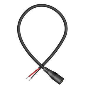 Personalizzato DC Cavo di Alimentazione 5.5*2.1 millimetri Maschio DC Spina a Ceppo Della Treccia del Cavo di Alimentazione di Piombo <span class=keywords><strong>con</strong></span> Piccolo SR sollievo - Product Image 1