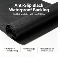 Gazon artificiel économique de 30 mm, rouleau de gazon synthétique non poreux avec support imperméable, tapis de pelouse artificielle pour la verdure murale et les sols intérieurs