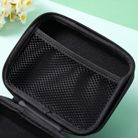 Estuche Rígido de EVA Negro y Duradero, Multifuncional, de Gran Capacidad, Impermeable, Resistente a Golpes, con Cierre, para Banco de Energía y Auriculares