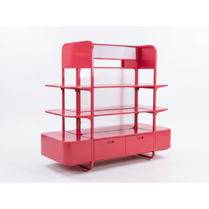 Estante Gondola Resistente y Ajustable - Acero Laminado en Frío Rojo, Doble Cara, Desmontable, Rectangular, Vertical, Newtek - Product Image 1