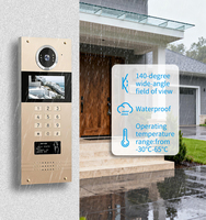 Système de vidéophone intelligent IP résistant aux intempéries avec application Tuya, RFID et 12 moniteurs intérieurs pour immeubles d'appartements