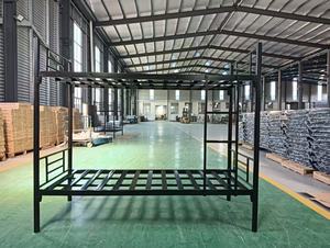 Diseño moderno de dos pisos, tamaño Queen, marco de hierro de metal <span class=keywords><strong>cama</strong></span> con <span class=keywords><strong>escalera</strong></span> <span class=keywords><strong>para</strong></span> almacenamiento de camas gemelas o apartamentos, precio de fábrica disponible - Product Image 3