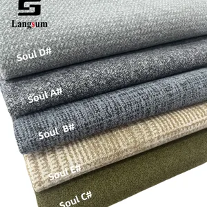 Langsum # SOUL # yüksek kalite için % 100% Polyester taklit yün kumaş kanepe Polar kumaş destek farklı baskı desen