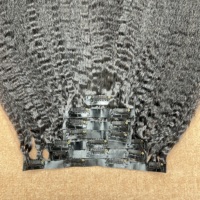 Extensions de cheveux humains vierges 100 % naturels 12A vietnamiens, lisses crépus, densité 150, à clipser, vente en gros